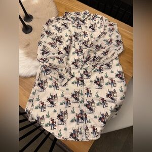 Weatern Button Up Dress